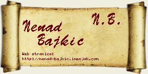 Nenad Bajkić vizit kartica